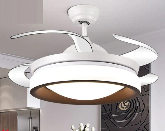 Luxe Breeze: Introducing the Opulent Ivory Zephyr Ceiling Fan by Glamour Ray