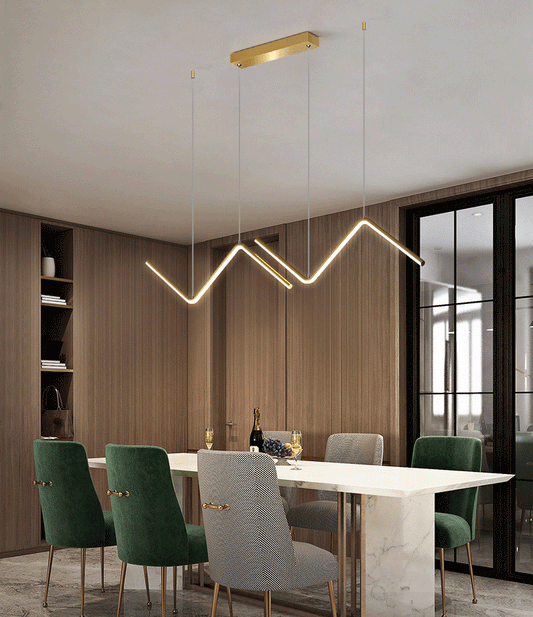 Introducing our luxurious Gold Linear LED Chandelier Pendant Light by Glamour Ray.