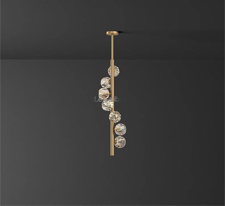 7 Lights Luminous Ballroom Gold Pendant Light