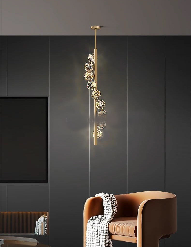 7 Lights Luminous Ballroom Gold Pendant Light