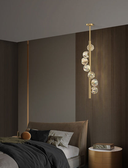 7 Lights Luminous Ballroom Gold Pendant Light