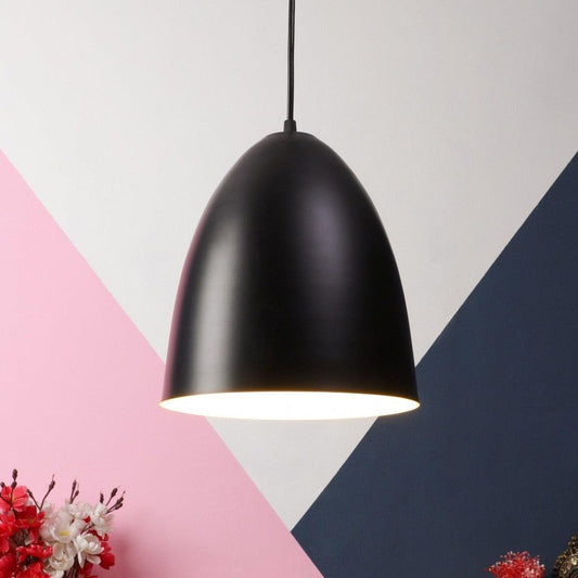 Glamour Ray Egg Pendant: Elevate Your Space with Modern Elegance and Ambient Lighting in Black or White