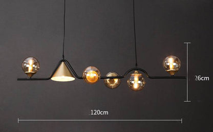 Glamour Ray's Opulent 6-Light Gold Amber Glass Chandelier: Illuminate Your Space with Elegance