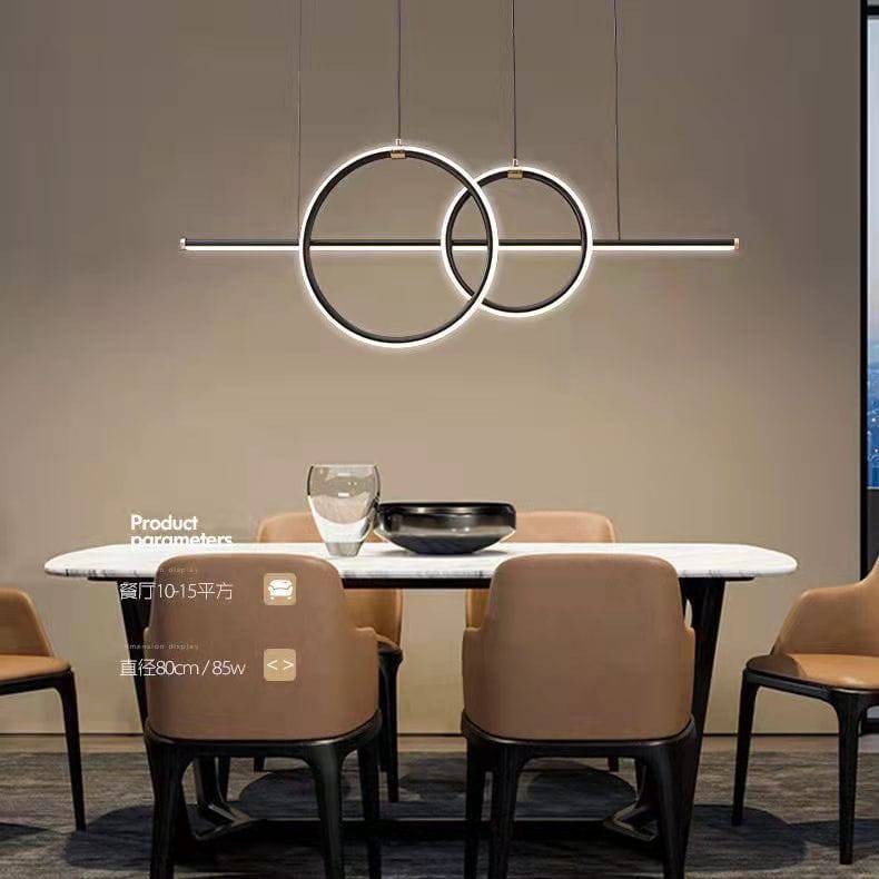 Glamour Ray: Black Gold Linear LED Chandelier Pendant Light - Warm White Illumination | Elegant Hanging Lamp