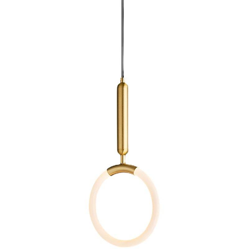 Glamour Ray's Golden Glow: Modern LED 1-Light 200MM Ring Pendant Light in Warm White/Gold