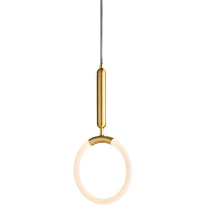 Glamour Ray's Golden Glow: Modern LED 1-Light 200MM Ring Pendant Light in Warm White/Gold