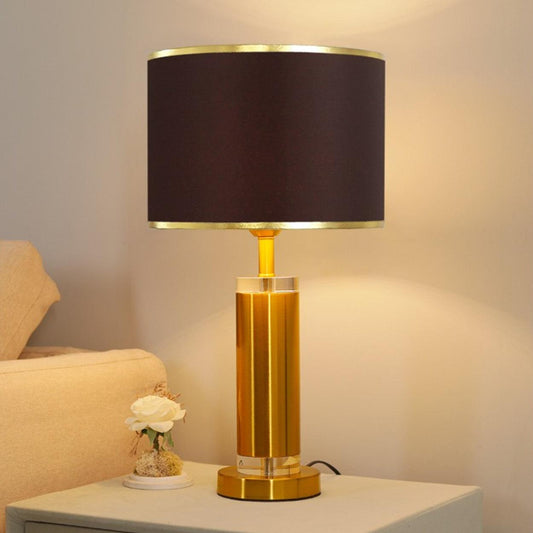 Glamour Ray's Elegance Enclave Metal and Crystal Designer Table Lamp - Enhance Your Bedside Ambiance with Luxury Illumination